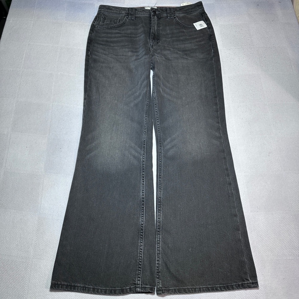 NEW We The Free Jeans Womens 31 Ava High Rise Boot Cut Black‎ Denim Free People